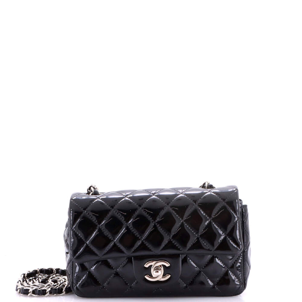 Chanel Mini Classic Single Flap Bag Quilted Patent